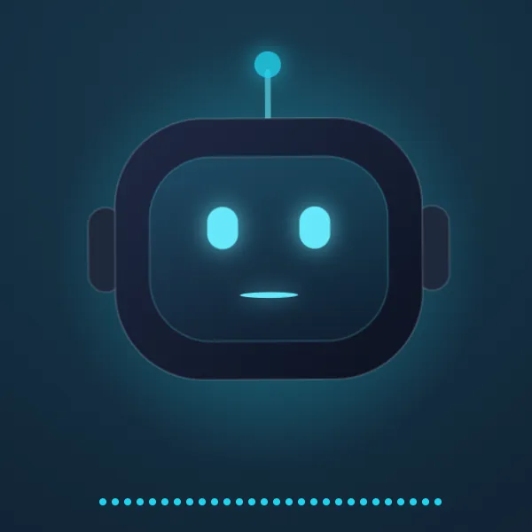modAI sesli asistanının robot yüzü.